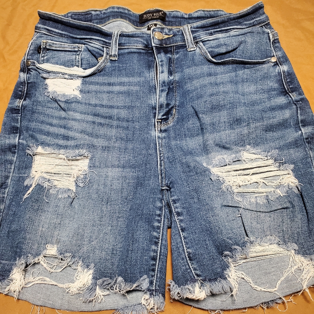 Judy Blue Ripped Denim Shorts